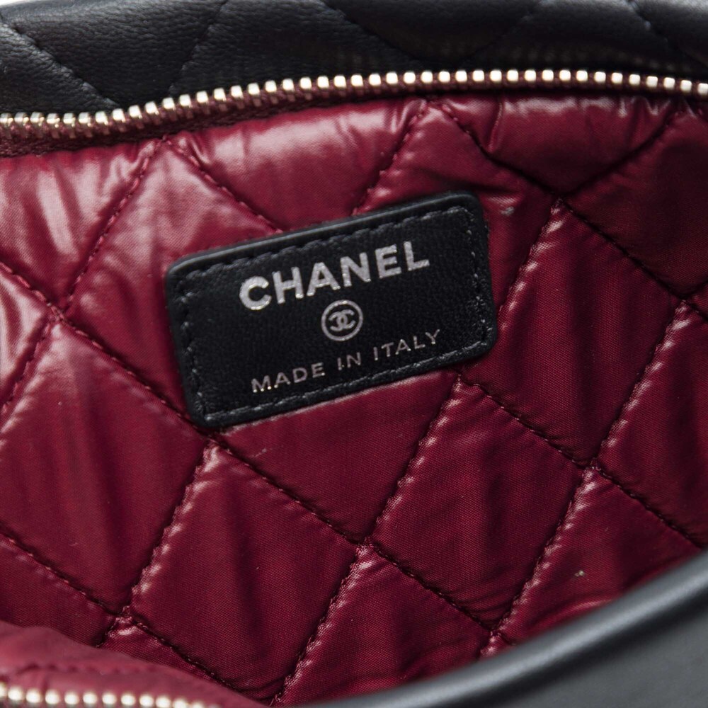 Pre-Loved Chanel Quilted Lambskin Cc Beauty Foldover Clutch View 5